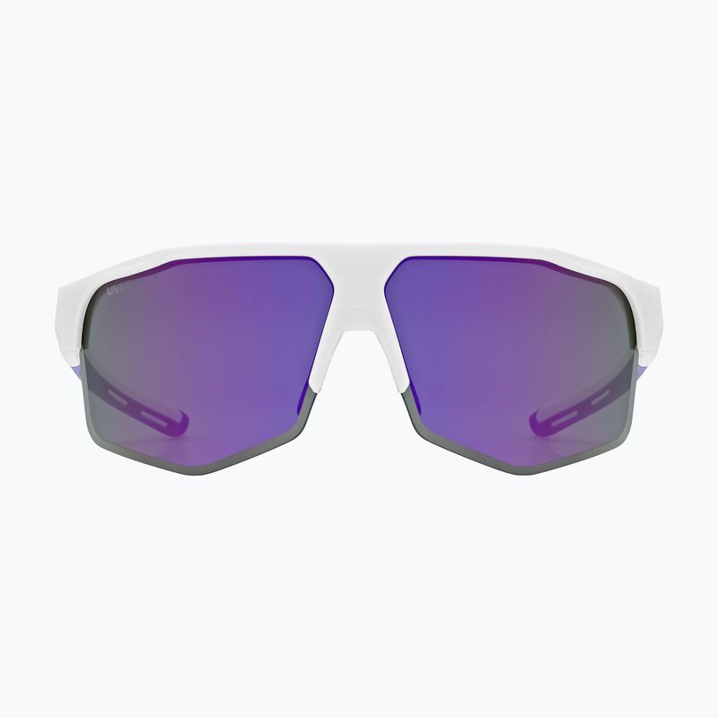 Ochelari de soare UVEX Axos Set white matt/mirror purple/clear 2