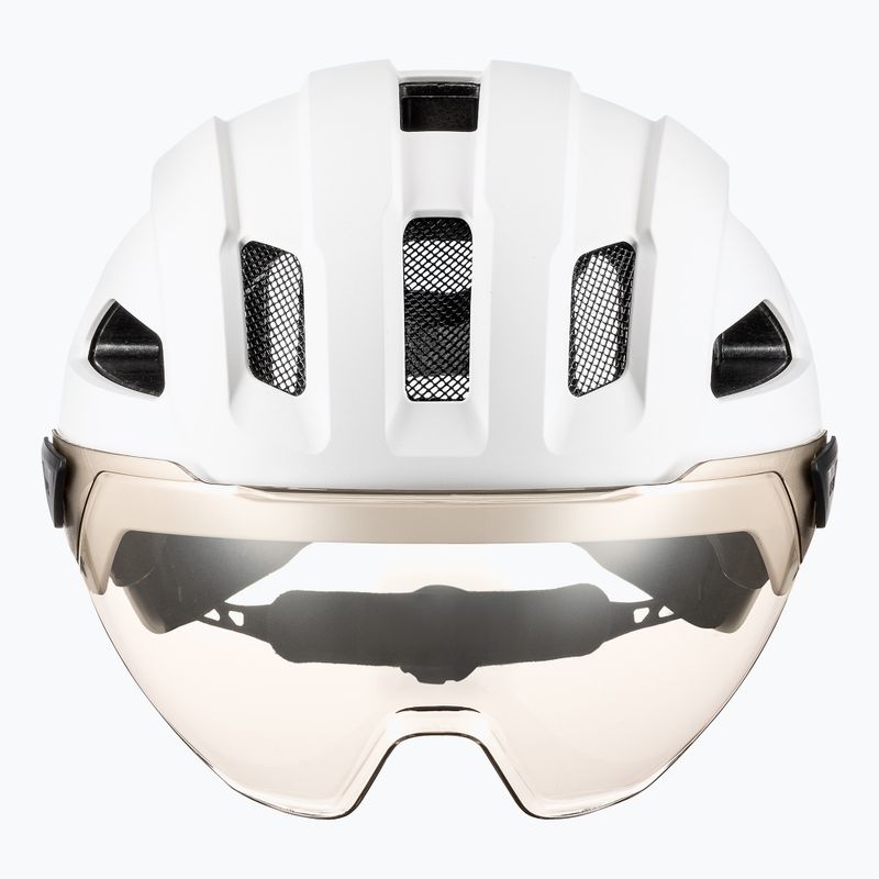 Cască de bicicletă UVEX Stride Visor white matt/litemirror silver 2
