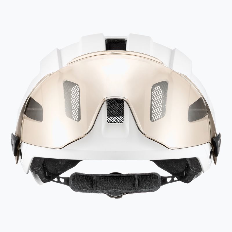 Cască de bicicletă UVEX Stride Visor white matt/litemirror silver 3