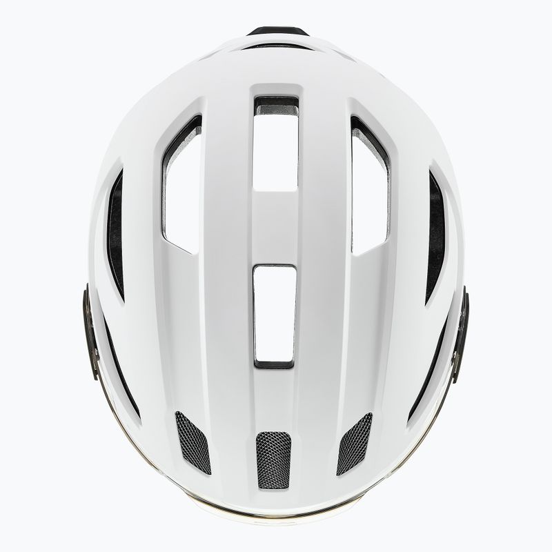 Cască de bicicletă UVEX Stride Visor white matt/litemirror silver 6