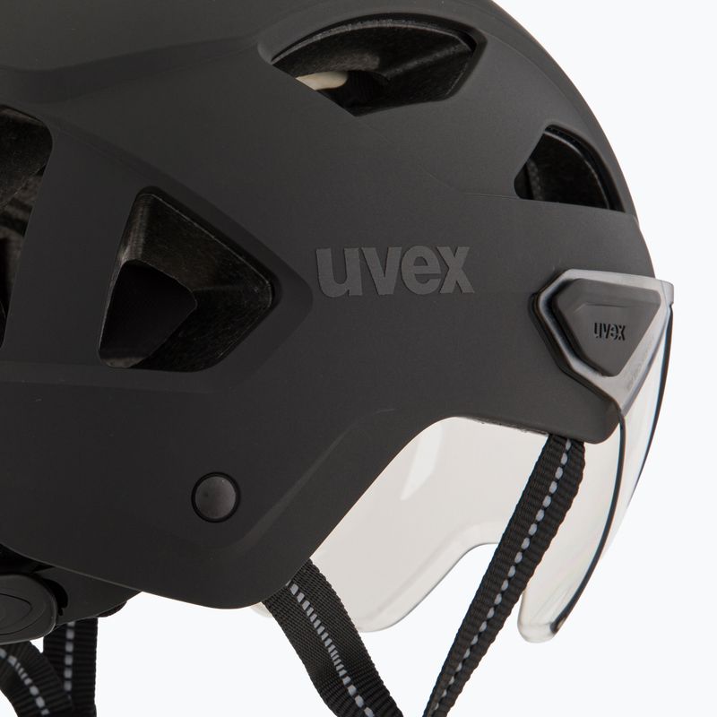 Cască de bicicletă UVEX Stride Visor black matt/litemirror silver 8