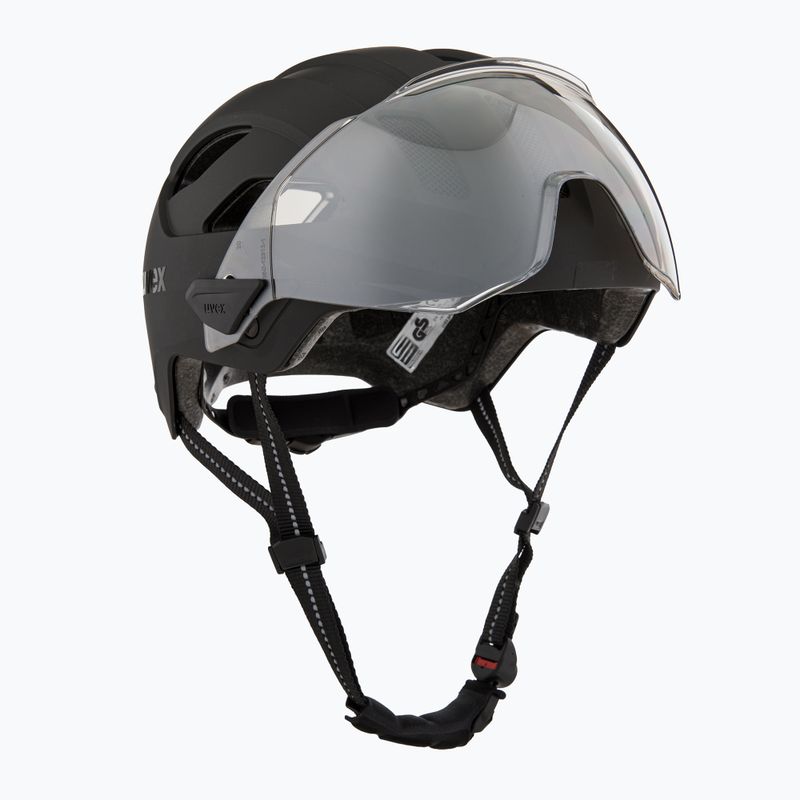 Cască de bicicletă UVEX Stride Visor black matt/litemirror silver 9