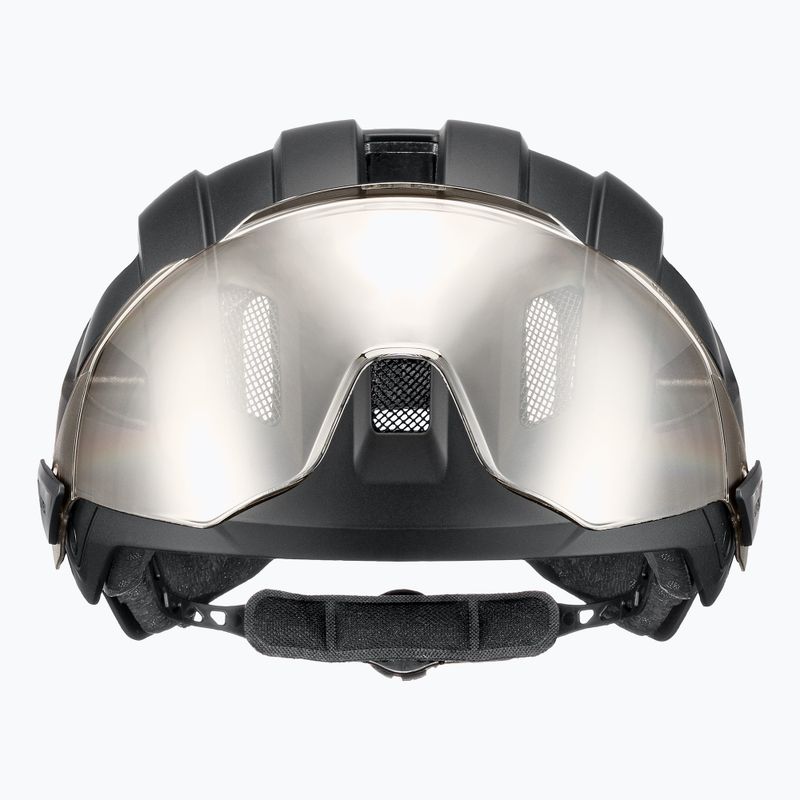 Cască de bicicletă UVEX Stride Visor black matt/litemirror silver 3