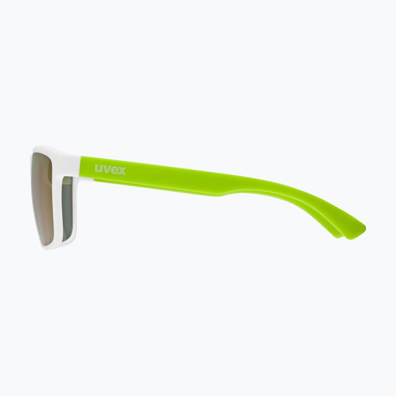 Ochelari de soare pentru copii UVEX Rookie Jr white lime m./mirror green 5