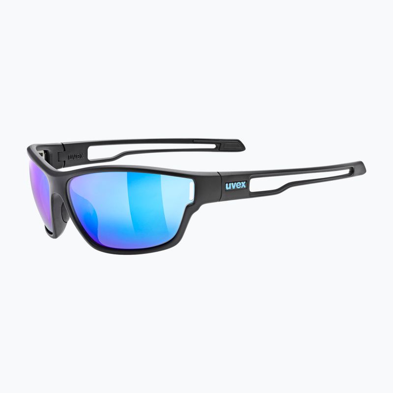 Ochelari de soare UVEX Sportstyle 806 black matt/mirror blue