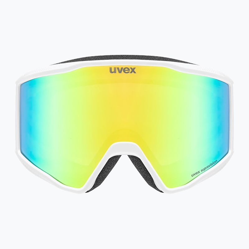 Ochelari de schi UVEX Blast FM S2 white matt/mirror green 2