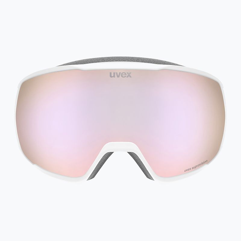 Ochelari de schi UVEX Victorious FM S1 white matt/mirror rose 2
