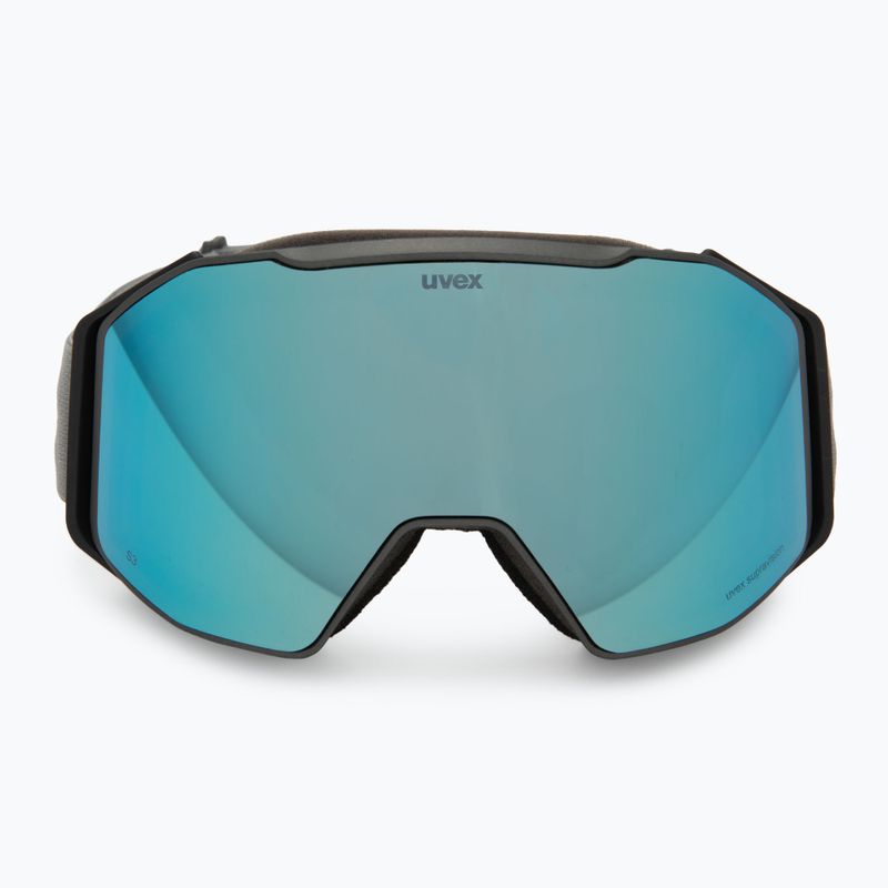 Ochelari de schi UVEX Gravity FM rhino matt/mirror ice/green/clear 2