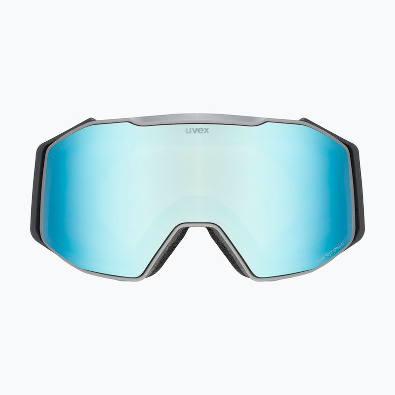 Ochelari de schi UVEX Gravity FM rhino matt/mirror ice/green/clear 2