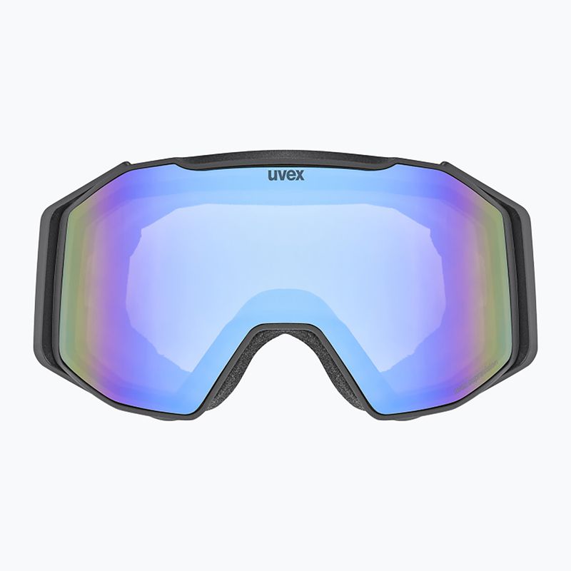 Ochelari de schi UVEX Gravity FM S2 black matt/mirror blue 2
