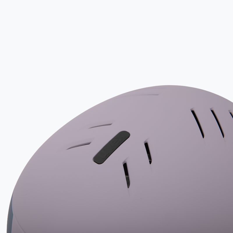 Cască de schi pentru copii UVEX Rocket Visor Jr cool lavender abstract matt/mirrorsilver/lasergold 9