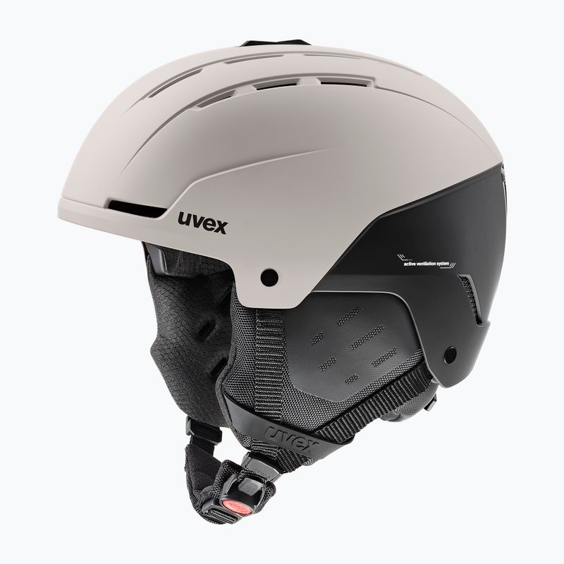 Cască de schi UVEX Stance warm grey/black matt