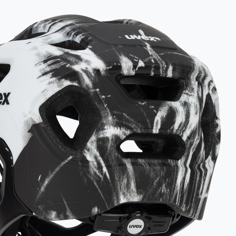 Cască de ciclism pentru copii UVEX React Fullface Jr black/white matt 8