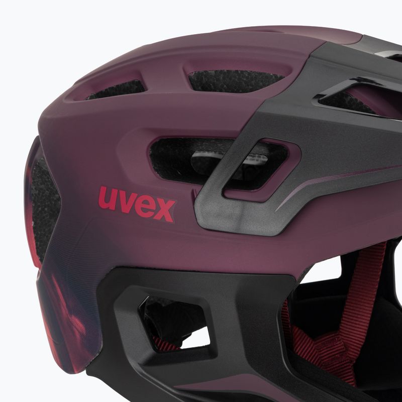 Cască de ciclism pentru copii UVEX React Fullface Jr cranberry matt 7