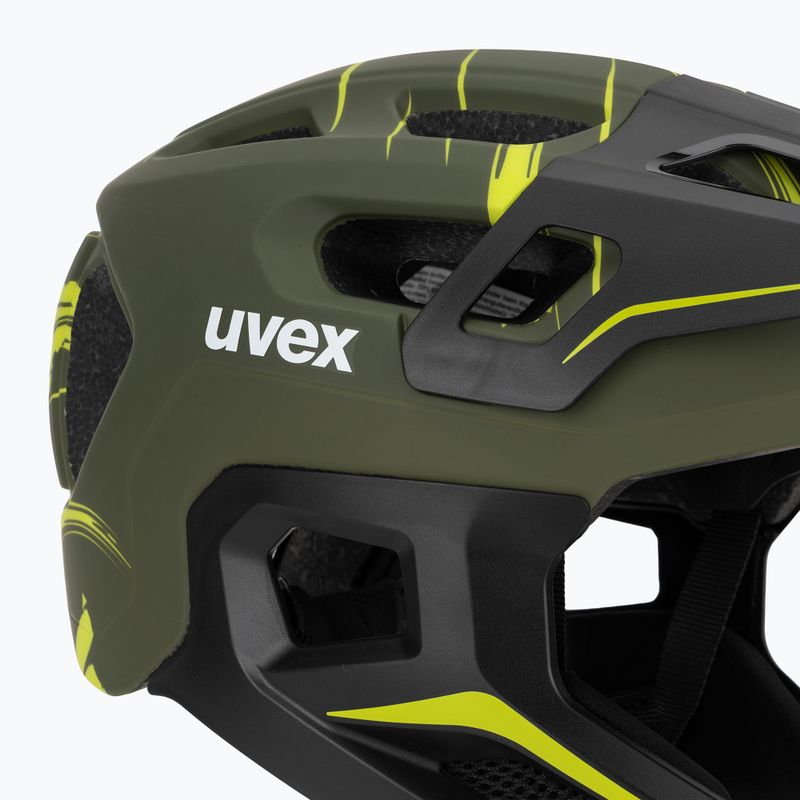 Cască de ciclism pentru copii UVEX React Fullface Jr dark olive matt 7