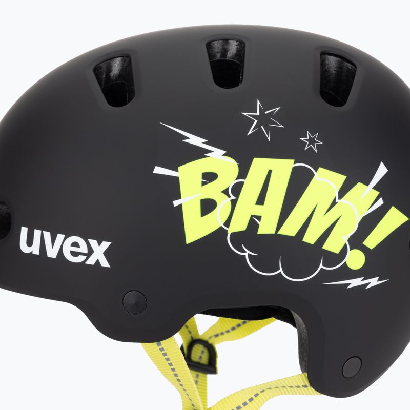 Cască pentru copii UVEX Kid 4 Style bam black/lime matt 7