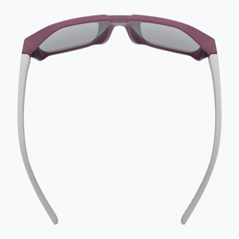 Ochelari de soare pentru copii UVEX Cosmic Jr cranberry/grey matt/mirror silver 4