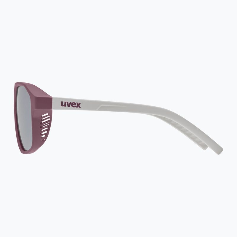 Ochelari de soare pentru copii UVEX Cosmic Jr cranberry/grey matt/mirror silver 5