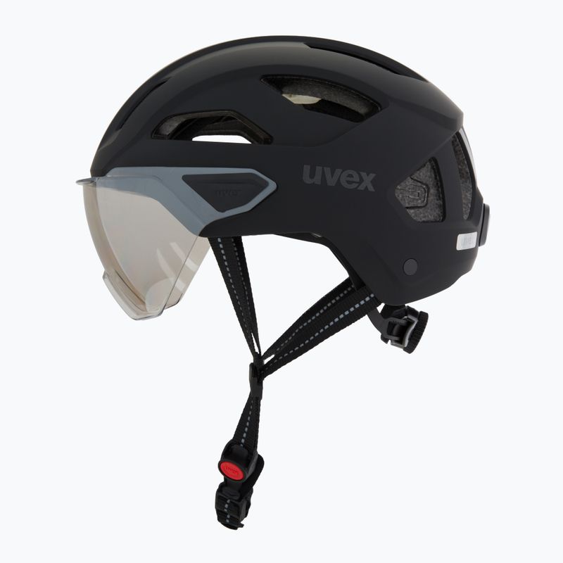 Cască de ciclism UVEX Stride Visor black matt/lite mirror silver 3