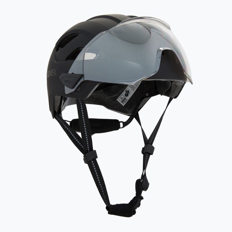 Cască de ciclism UVEX Stride Visor black matt/lite mirror silver 9