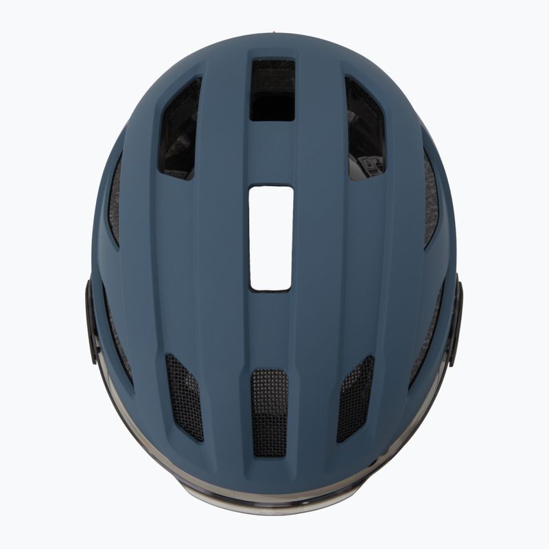 Cască de ciclism UVEX Stride Visor stone blue matt/lite mirror silver 6