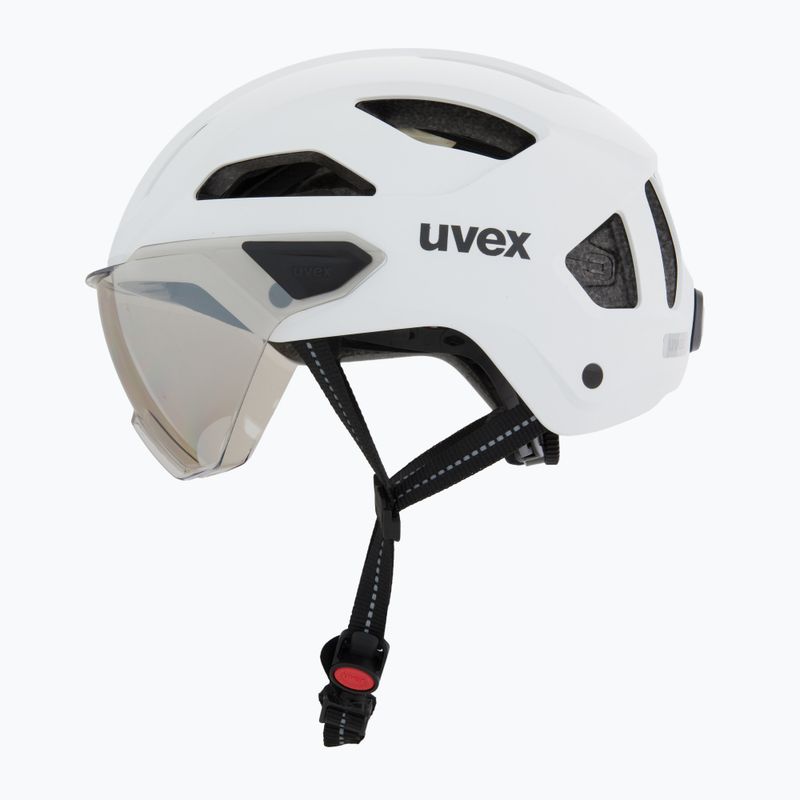 Cască de ciclism UVEX Stride Visor white matt/lite mirror silver 3