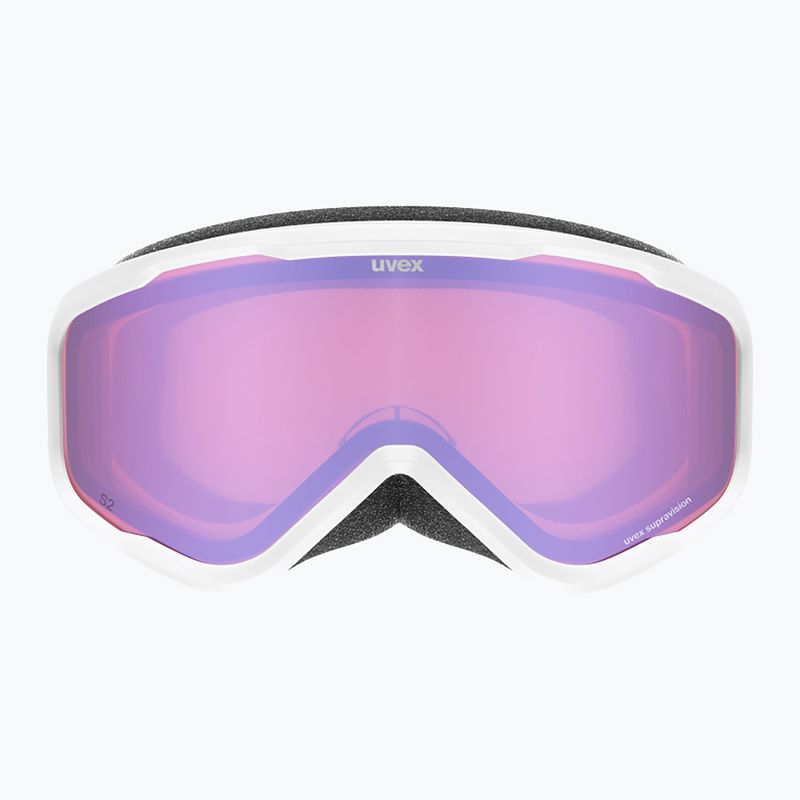 Ochelari de schi pentru copii UVEX Speedy Nova FM S2 white matt/mirror rose 2