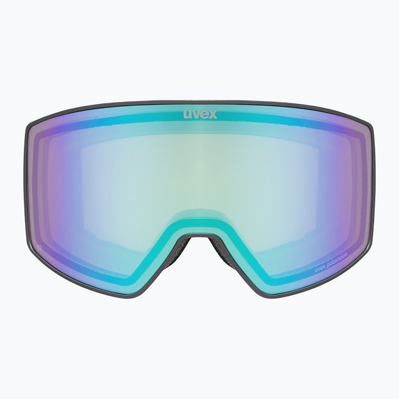 Ochelari de schi UVEX Scenic P S0-S4 black matt/mirror green/pola 2