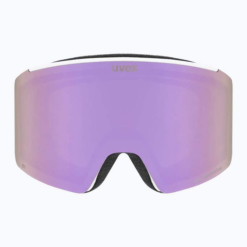 Ochelari de schi UVEX Ignite FM S3 white matt/mirror rose 2