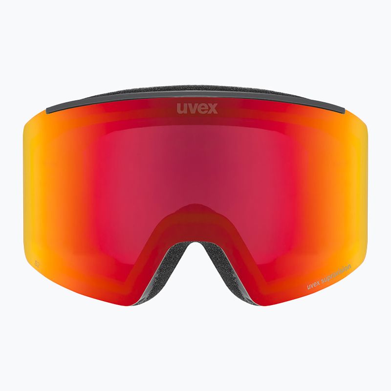 Ochelari de schi UVEX Ignite FM S3 black matt/mirror red 2