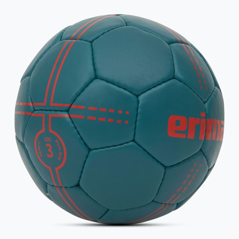 Minge de handbal ERIMA Pure Grip Heavy petrol/flery coral mărimea 3 2