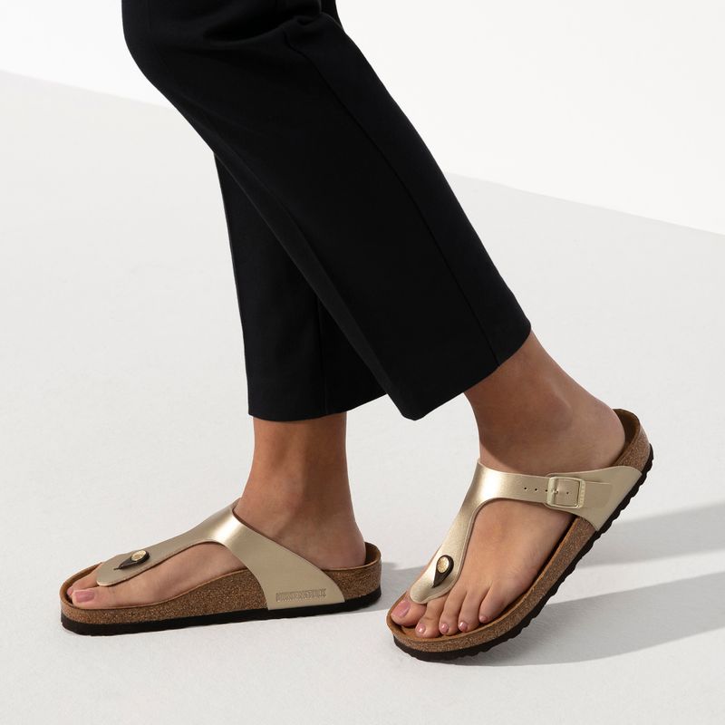 Papuci pentru femei BIRKENSTOCK Gizeh BF Regular gold 15