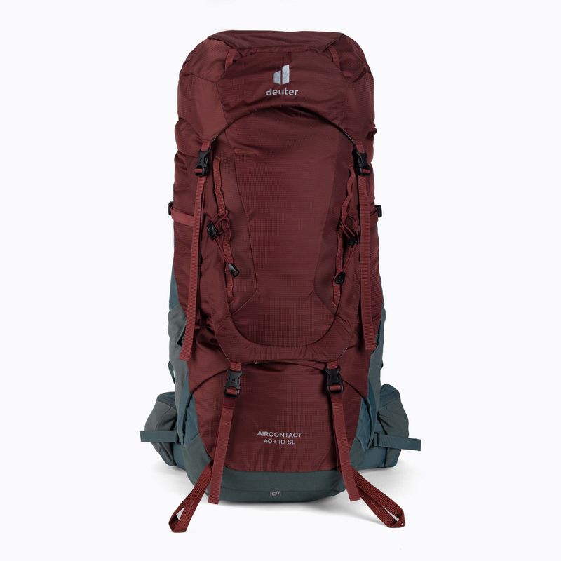 Rucsac de trekking pentru femei Deuter Aircontact 40+10 SL roșu 3320021