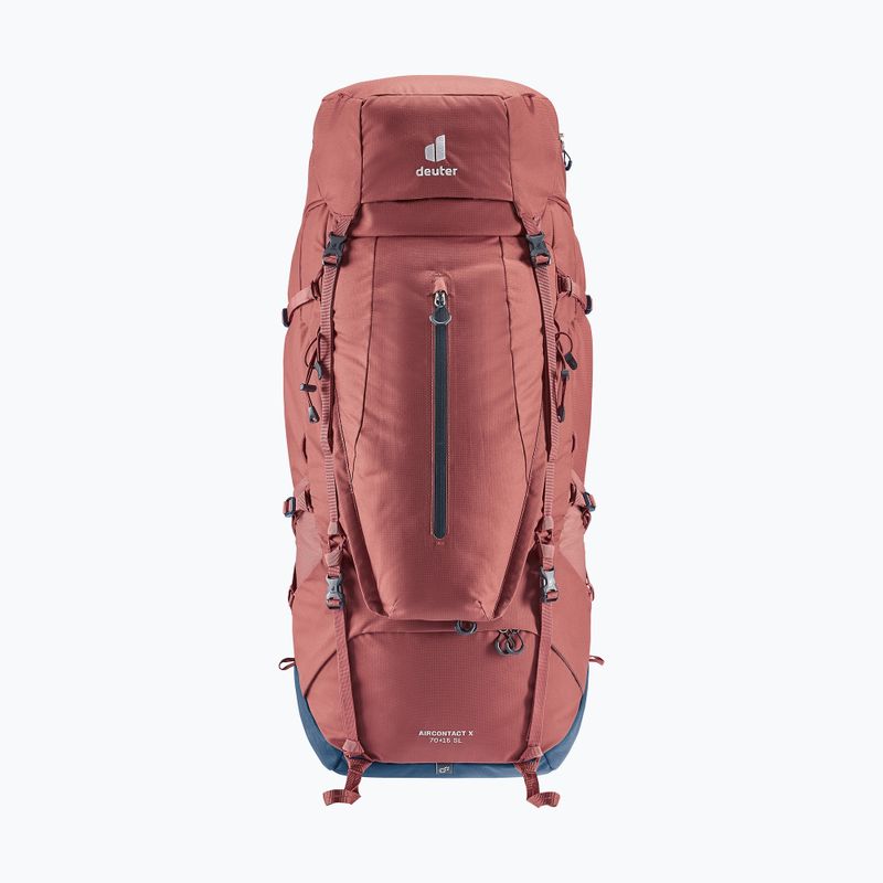 Rucsac de trekking pentru femei deuter Aircontact X 70+15 SL redwood/ink