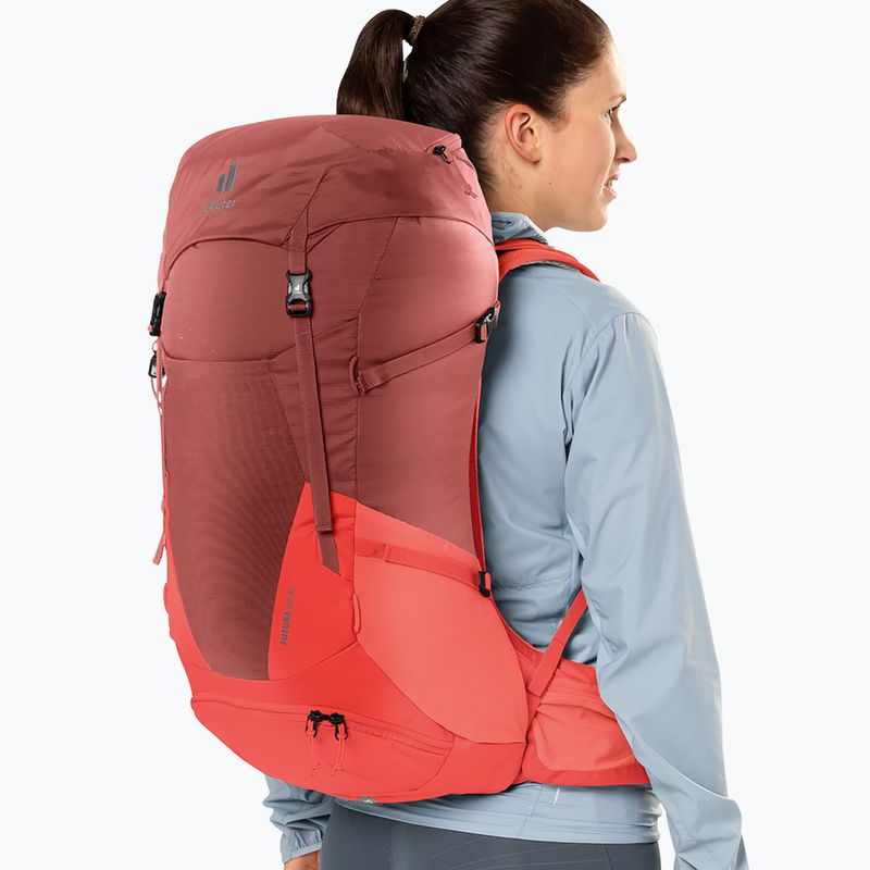 Rucsac pentru drumeții pentru femei deuter Futura 30 SL roșu 34007215589 13
