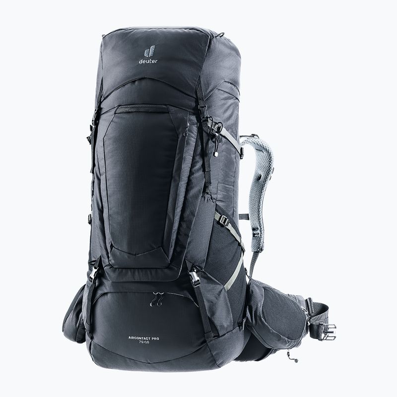 Rucsac de trekking deuter Aircontact Pro 75 + 10 l black