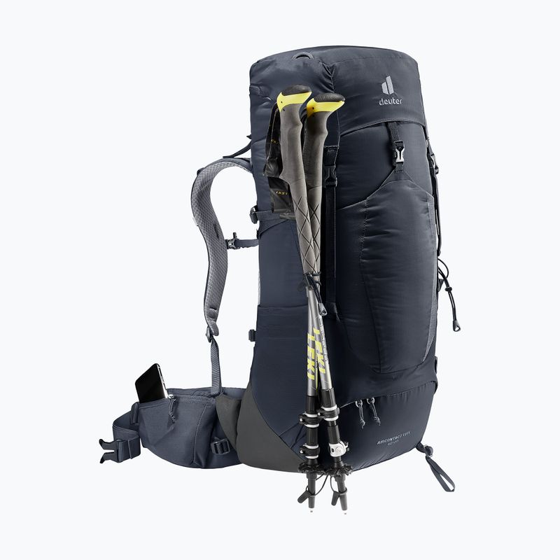 Rucsac de trekking deuter Aircontact Lite 40 + 10 l black/graphite 7