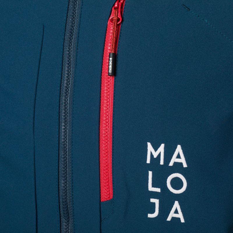 Maloja EuleM jachetă softshell pentru bărbați albastru marin și roșu 34230-1-8686 3