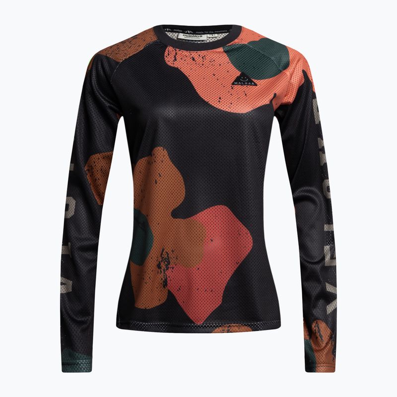 Tricou de ciclism pentru femei Maloja ElferkofelM LS verde-colorat 35197