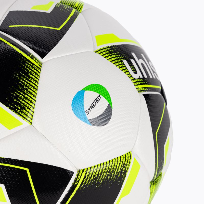 Minge de fotbal uhlsport Soccer Pro Synergy white/black/fluo yellow mărime 5 3