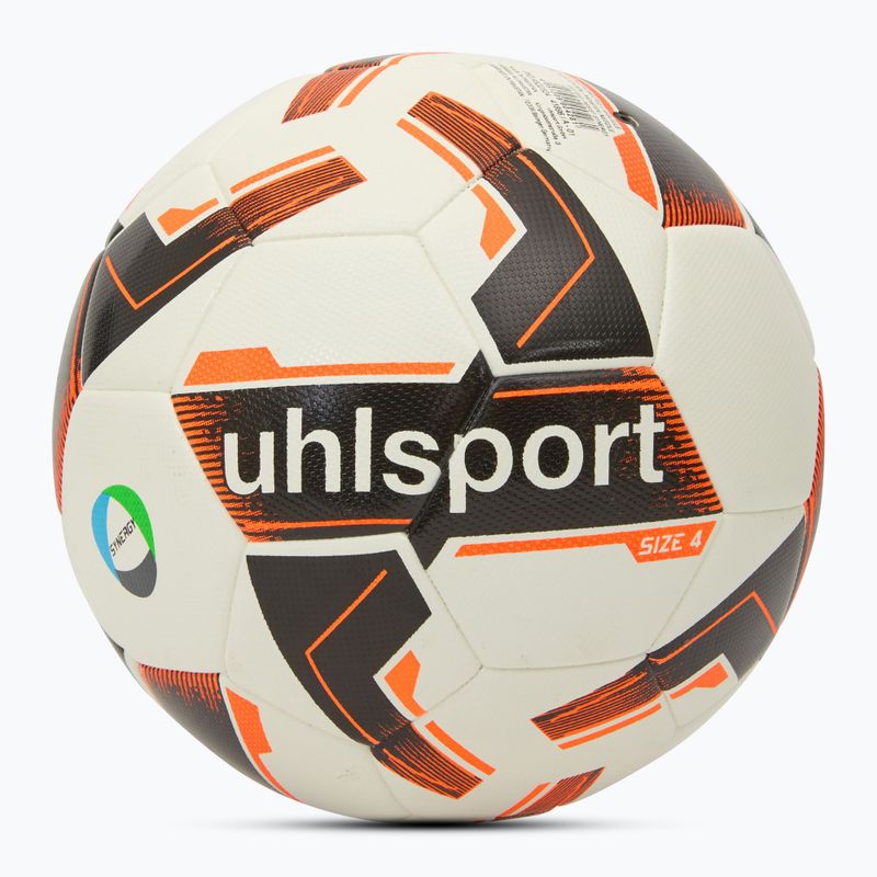 Minge de fotbal uhlsport Resist Synergy white/black/fluo orange mărime 4
