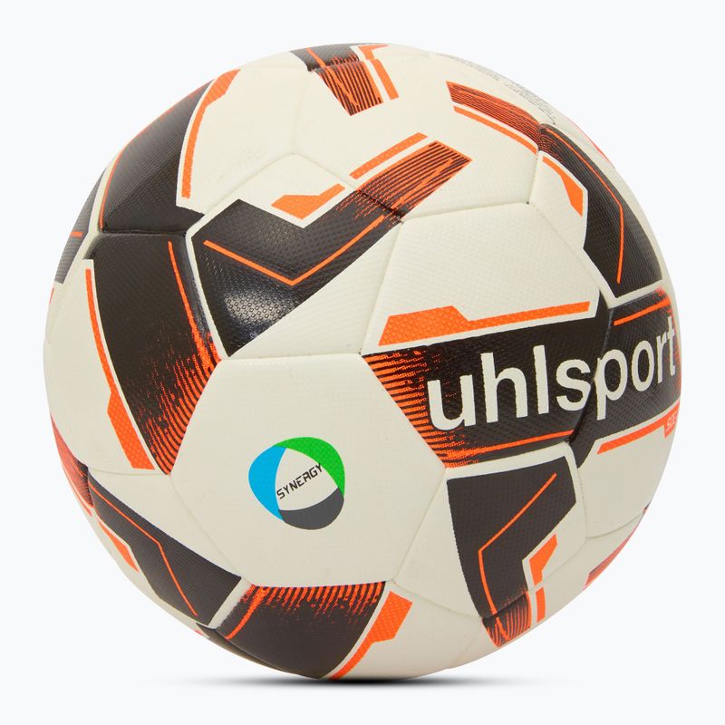 Minge de fotbal uhlsport Resist Synergy white/black/fluo orange mărime 4 2
