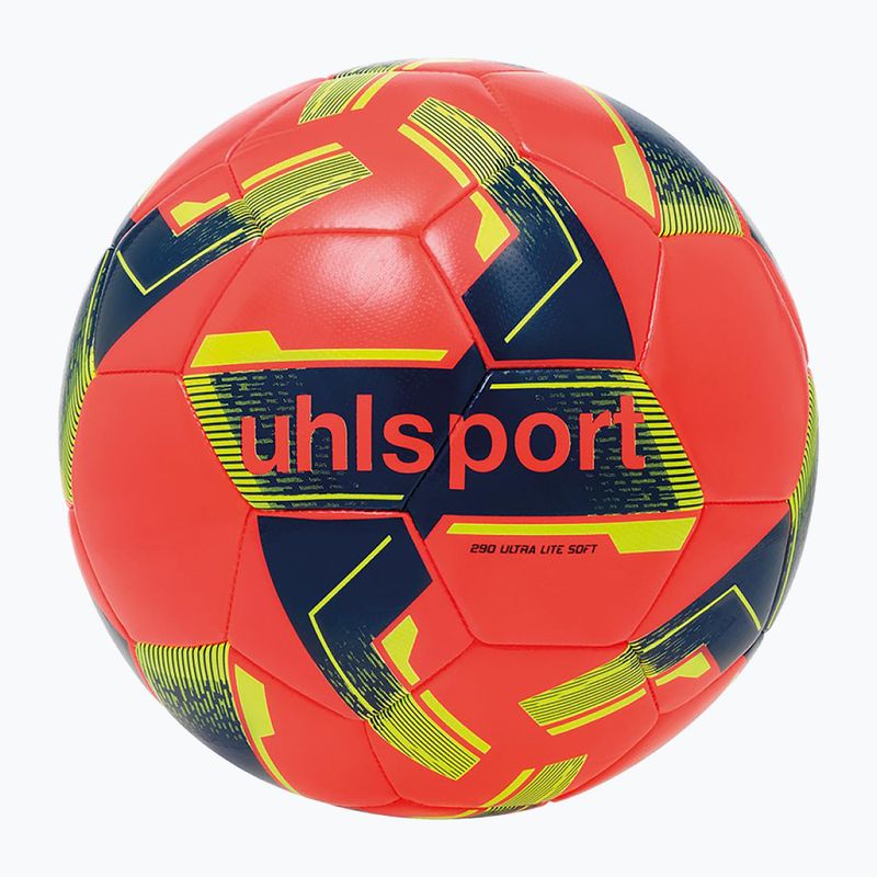 Minge de fotbal uhlsport Lite Soft 290 fluo red/navy/fluo yellow mărime 5 4