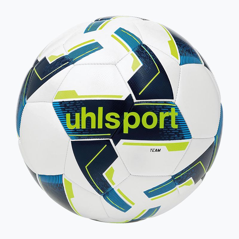 Minge de fotbal uhlsport Team white/navy/fluo yellow mărime 4 4