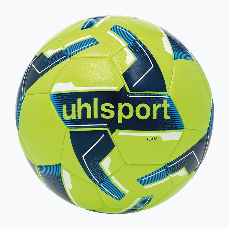 Minge de fotbal uhlsport Team fluo yellow/navy/white mărime 4 4