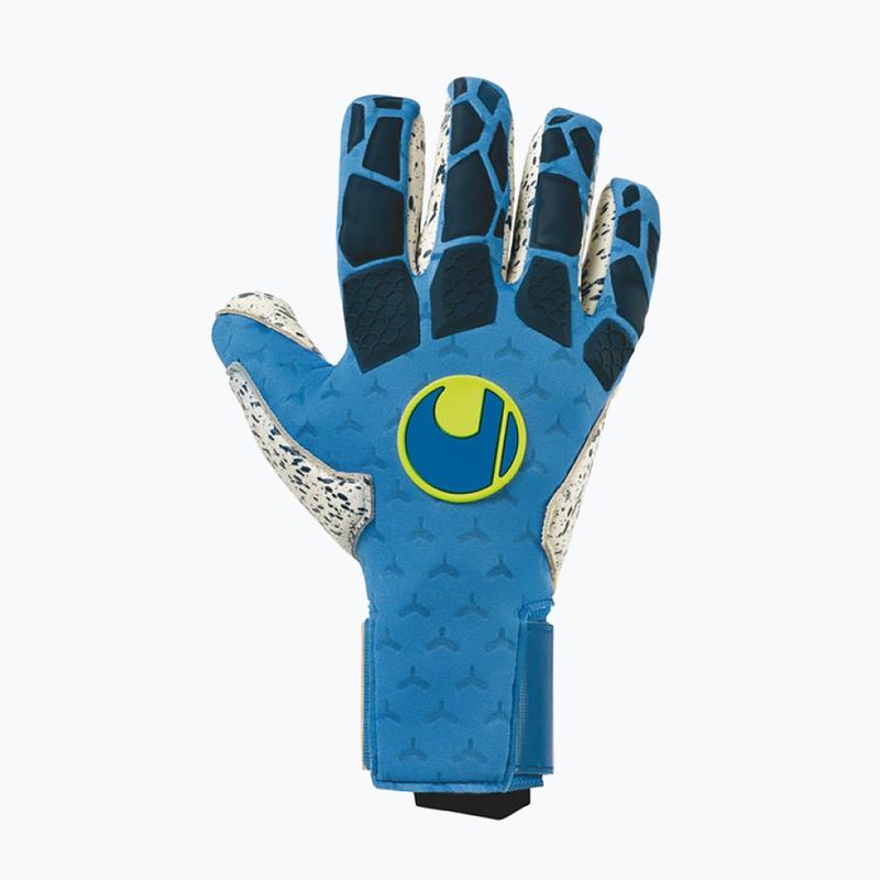 Uhlsport Hyperact Hyperact Supergrip+ Mănușă de portar cu degete încondeiate albastru-alb 101123101 4