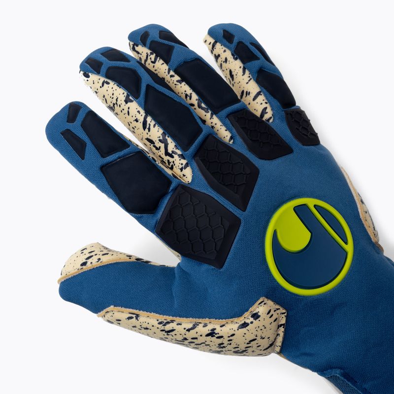 Uhlsport Hyperact Hyperact Supergrip+ Mănușă de portar cu degete încondeiate albastru-alb 101123101 3