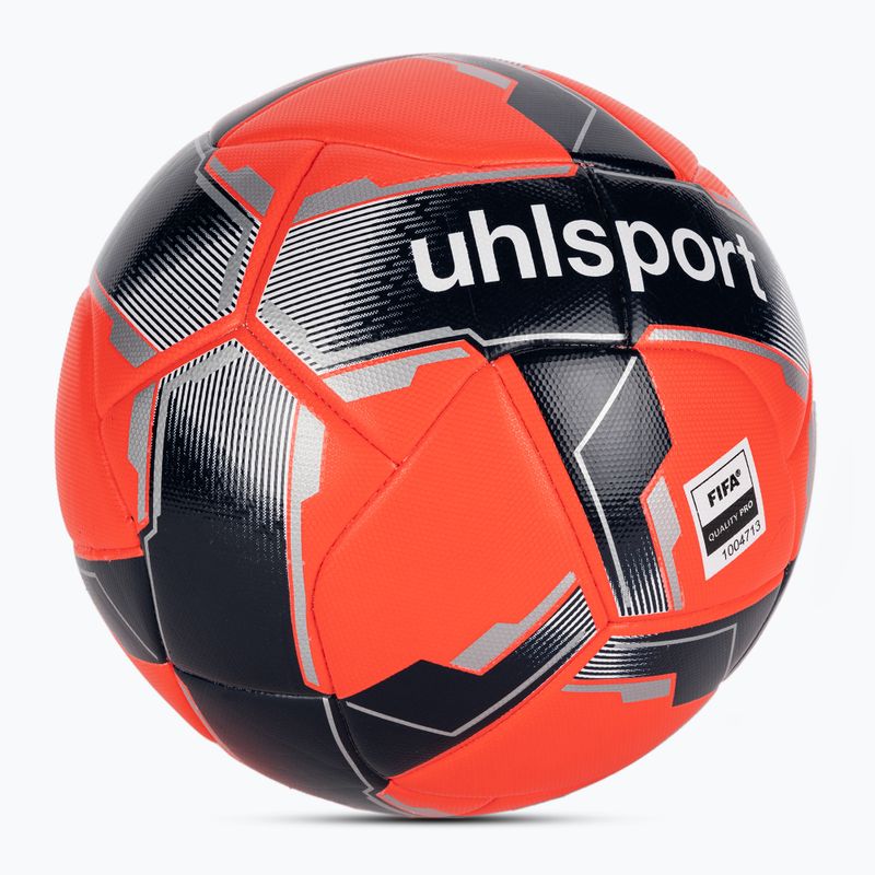Minge de fotbal uhlsport Match Addglue fluo red/navy/silver rozmiar 5 2