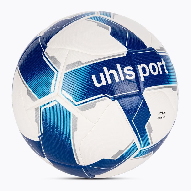 Minge de fotbal uhlsport Attack Addglue white/royal/blue mărime 4 2