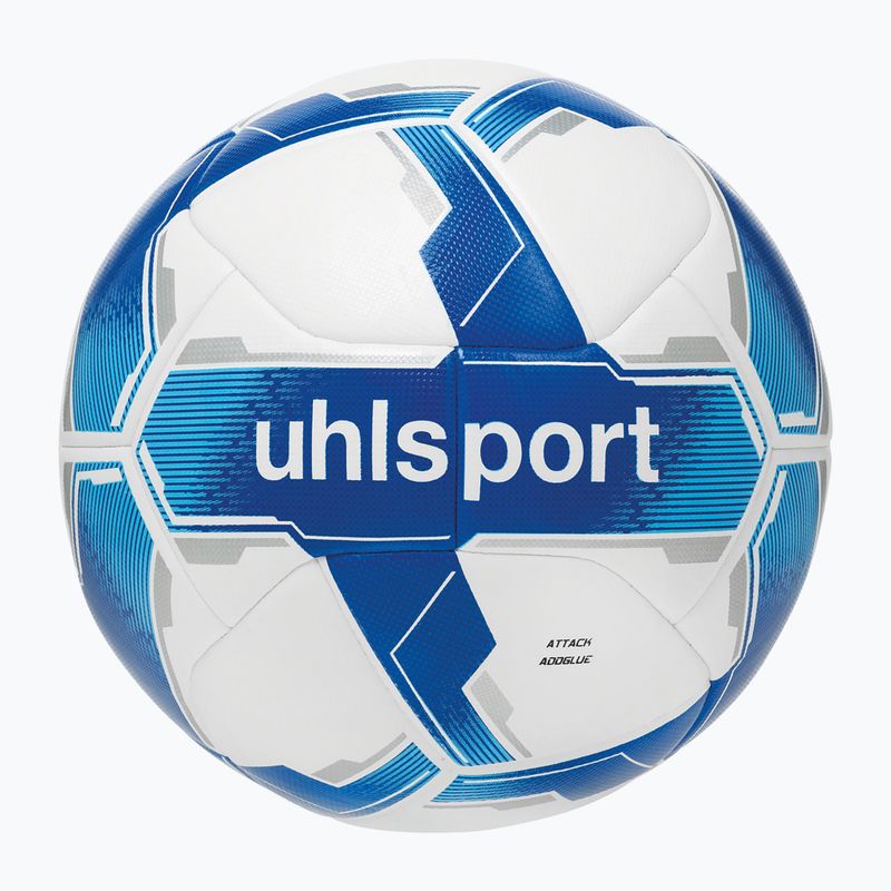 Minge de fotbal uhlsport Attack Addglue white/royal/blue mărime 4